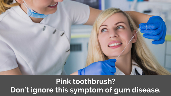 pink toothbrush gum disease